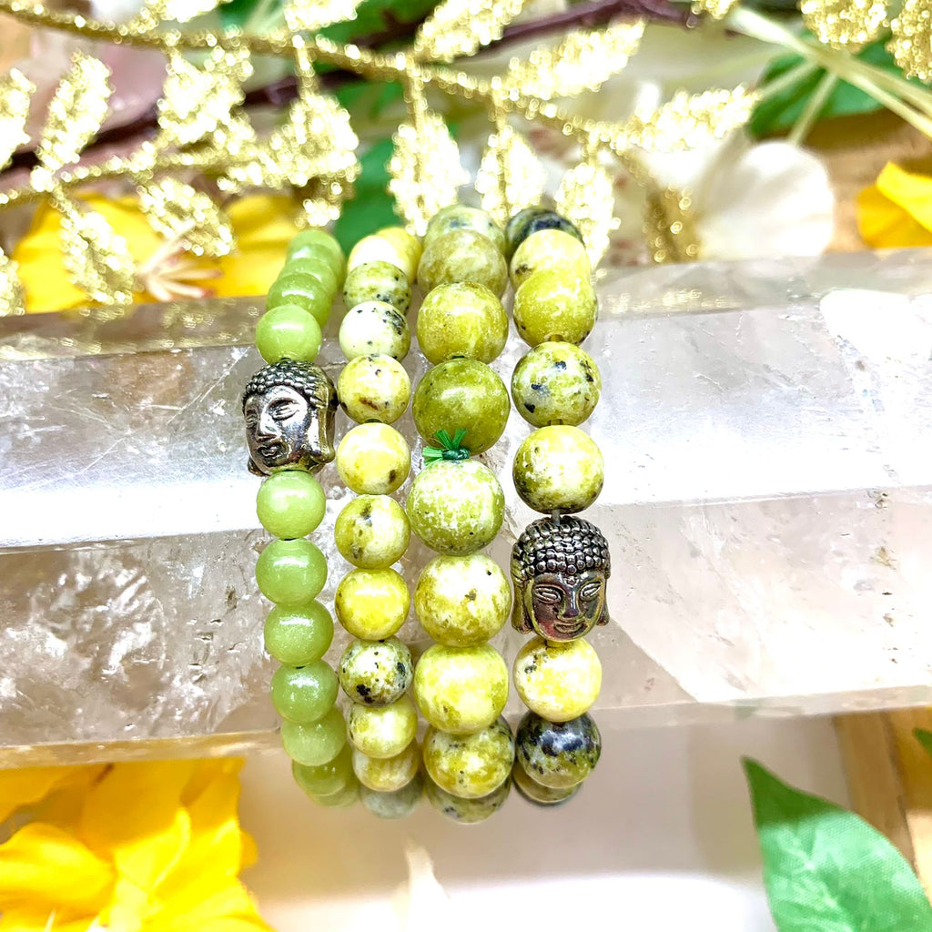 Serpentine Round Bead Bracelet (Raise Kundalini Energy)