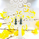 Shungite Round Bead Earrings (Clearing & Purifying)