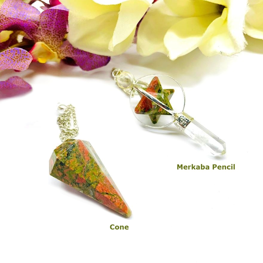 Shop Authentic Unakite Pendulum for Dowsing online - Talk to Crystals