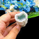 White Druzy Quartz with Moss Stalactite (Group Meditation)