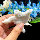 White Druzy Quartz with Moss Stalactite (Group Meditation)