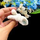 White Druzy Quartz with Moss Stalactite (Group Meditation)