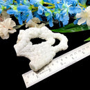 White Druzy Quartz with Moss Stalactite (Group Meditation)