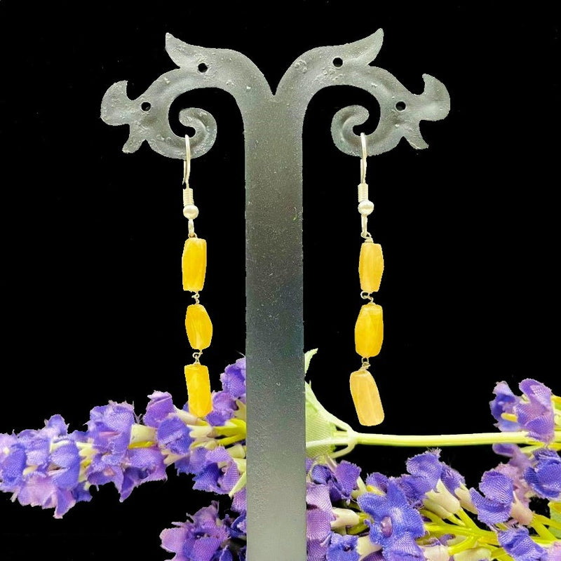 Yellow Aventurine Multi-bead earrings (Leadership)