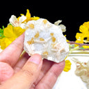 Yellow Calcite on Druzy Quartz (Personal Power)