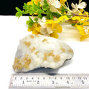 Yellow Calcite on Druzy Quartz (Personal Power)