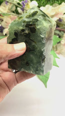 Prehnite Towers Free form with Point & 2 Sides Polished