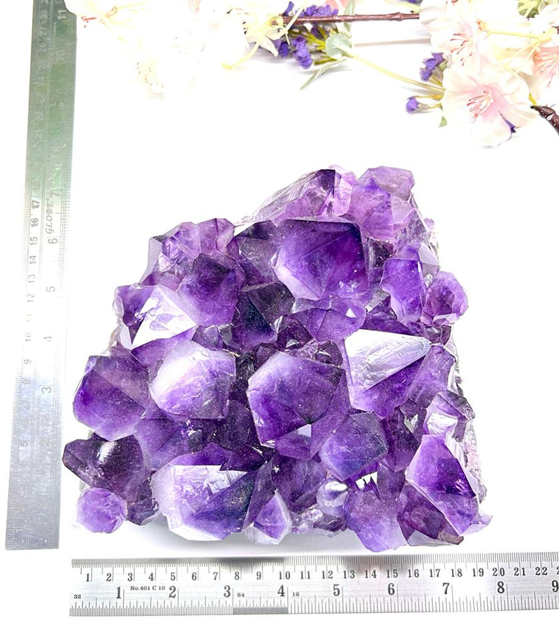 Amethyst Clusters with large points in AAA Extra Quality from Brazil