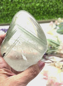 Green Phantom Quartz Free Form with Chlorite