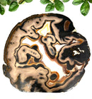 Large Agate Plate on Metal Stand