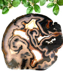 Large Agate Plate on Metal Stand