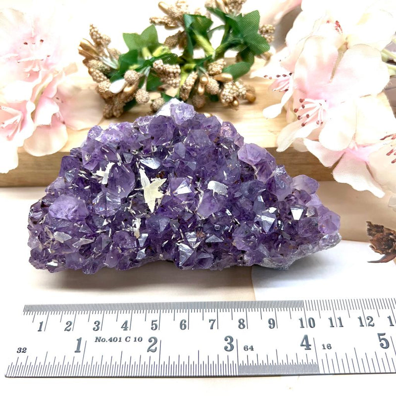 Amethyst Clusters with Calcite Flowers (Remove negative energy)