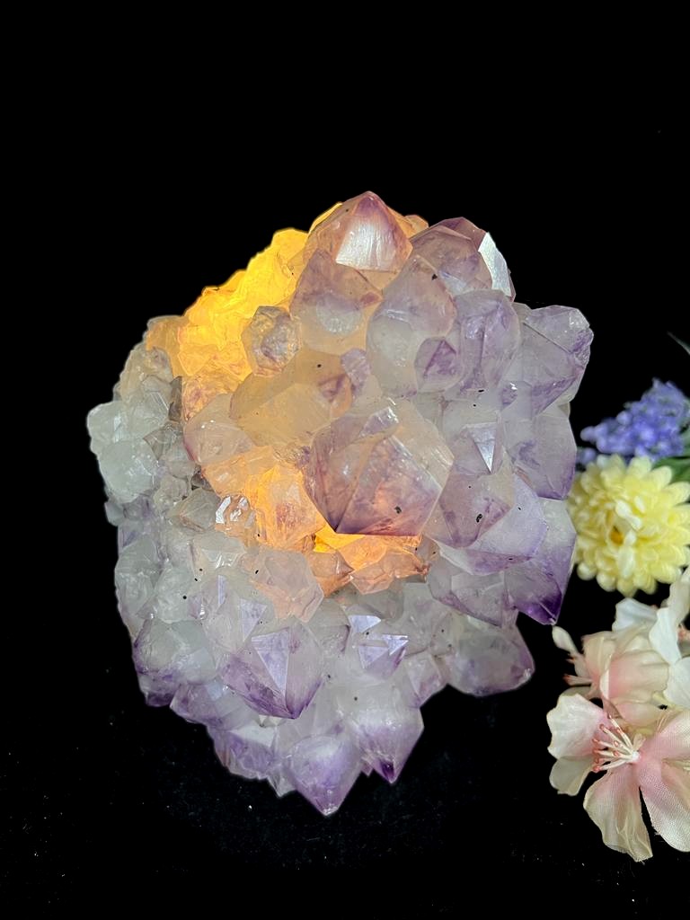Amethyst Cluster Lamps