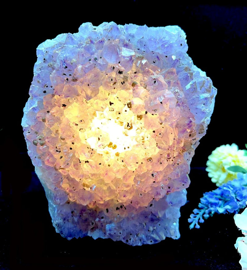Amethyst Cluster Lamps