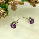 Amethyst Silver Earrings