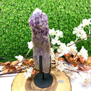 Amethyst Elestial Quartz on a Stand (Meditation and High Vibration)