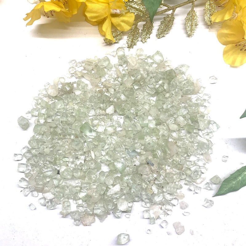 Rough Green Apophyllite Chips (Hope and Love)