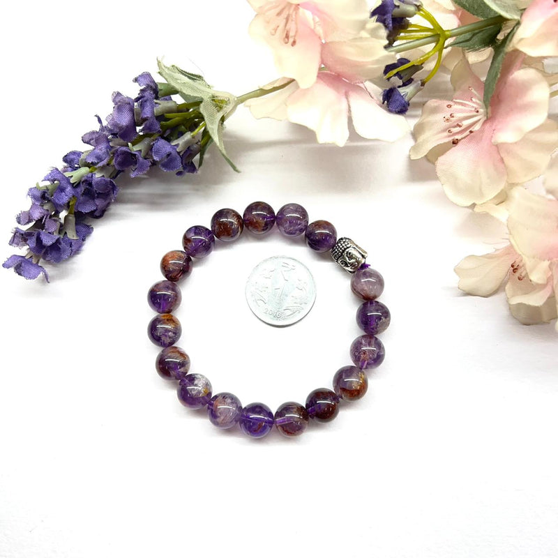 Auralite Round Bead Bracelet (Healing  and Meditation)