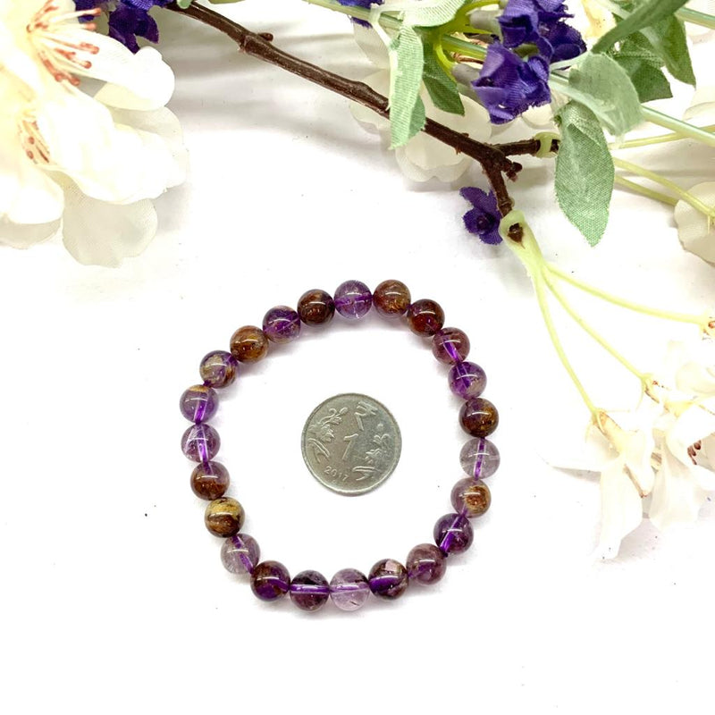 Auralite Round Bead Bracelet (Healing  and Meditation)