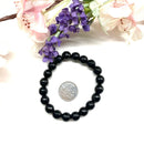 Black Onyx Round Bead Bracelet (Inner Strength)