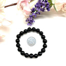 Black Onyx Round Bead Bracelet (Inner Strength)