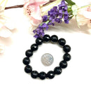 Black Onyx Round Bead Bracelet (Inner Strength)