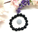 Black Onyx Round Bead Bracelet (Inner Strength)
