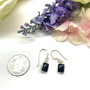 Black Tourmaline Earrings in Silver
