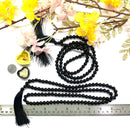 Black Onyx Round Bead Jaap Mala (Grounding & Protection)