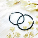 Black Onyx 6mm Round Bead Anklet