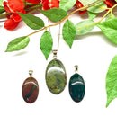 Bloodstone Pendant in Silver