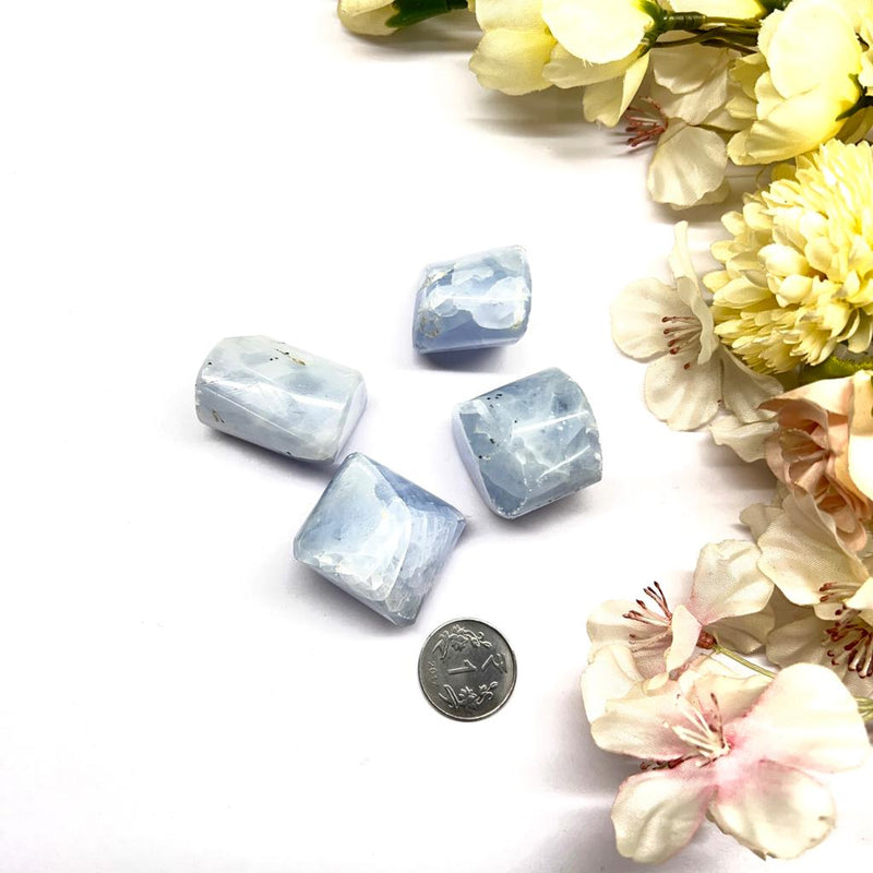 Blue Calcite Tumbles