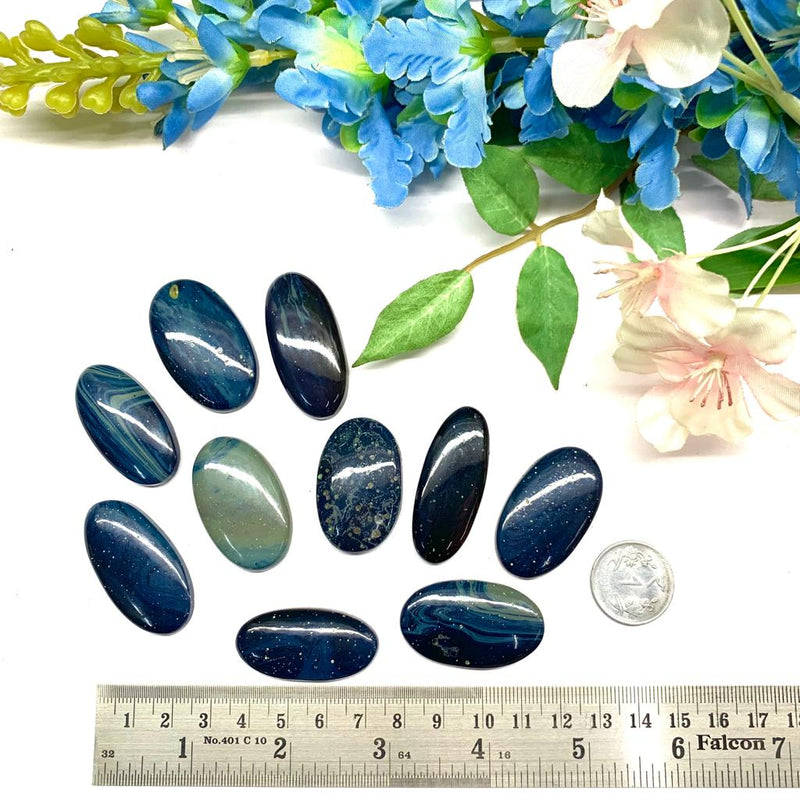 Blue Obsidian / Sieber Agate Cabochon