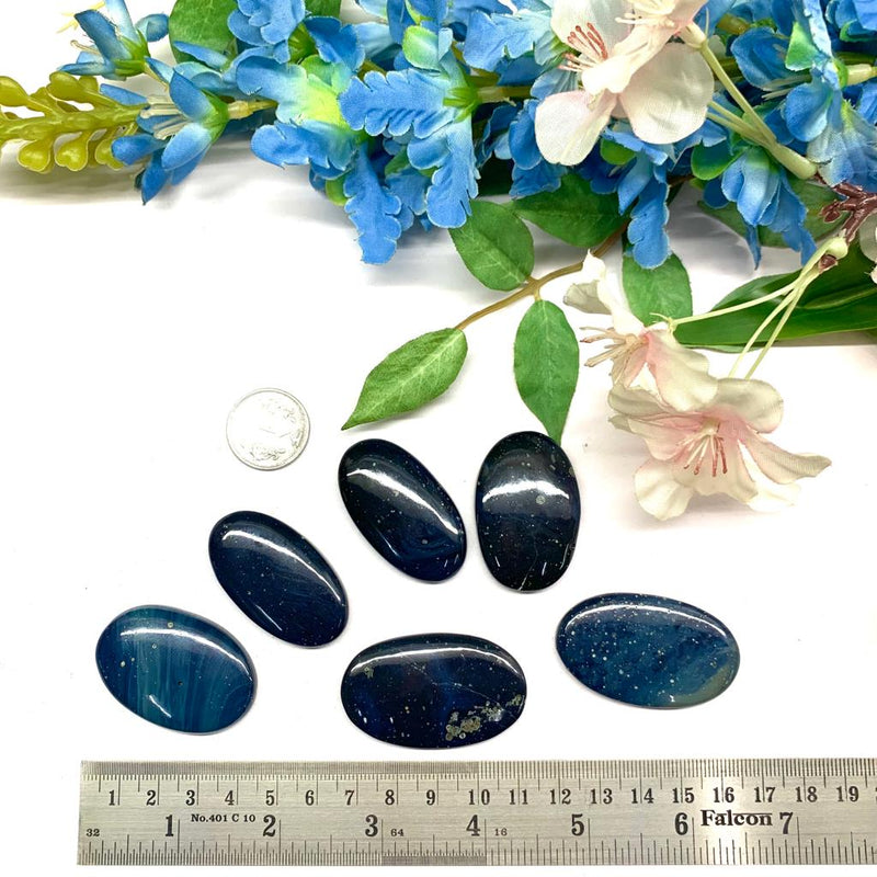 Blue Obsidian / Sieber Agate Cabochon