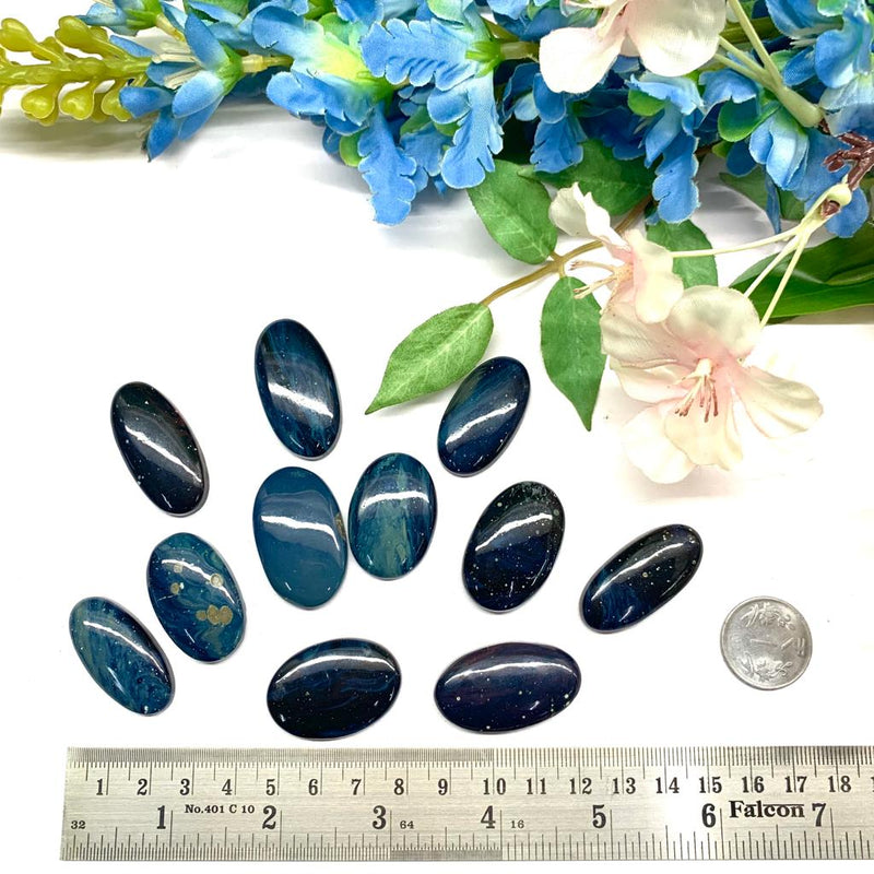 Blue Obsidian / Sieber Agate Cabochon