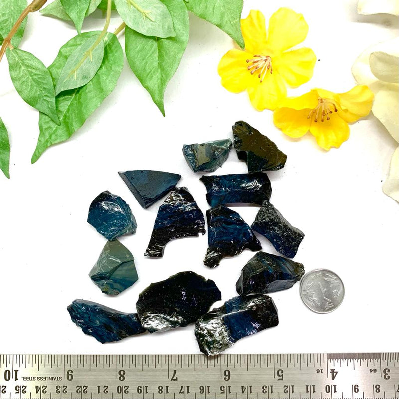 Blue Obsidian / Sieber Agate Rough (Communication)