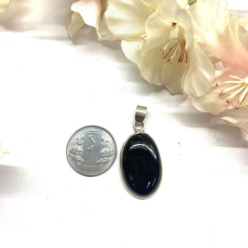 Black Tourmaline Pendants in Silver (Protection from Negative Energy)