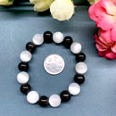Black Tourmaline & Selenite Combo Bracelet (Meditation & Balance)