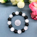 Black Tourmaline & Selenite Combo Bracelet (Meditation & Balance)