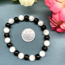 Black Tourmaline & Selenite Combo Bracelet (Meditation & Balance)