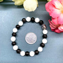 Black Tourmaline & Selenite Combo Bracelet (Meditation & Balance)