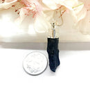 Black Tourmaline Rough Pendants in Silver (Protection from Negative Energy)
