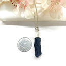Black Tourmaline Rough Pendants in Silver (Protection from Negative Energy)
