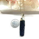 Black Tourmaline Rough Pendants in Silver (Protection from Negative Energy)