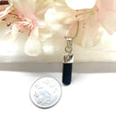 Black Tourmaline Rough Pendants in Silver (Protection from Negative Energy)