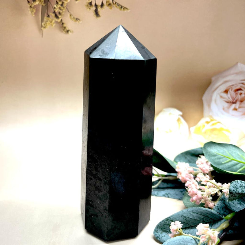 Large Black Tourmaline Towers  (Grounding and Protection)