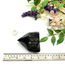Black Tourmaline Free Forms with Polished Points (Protection and Grounding)