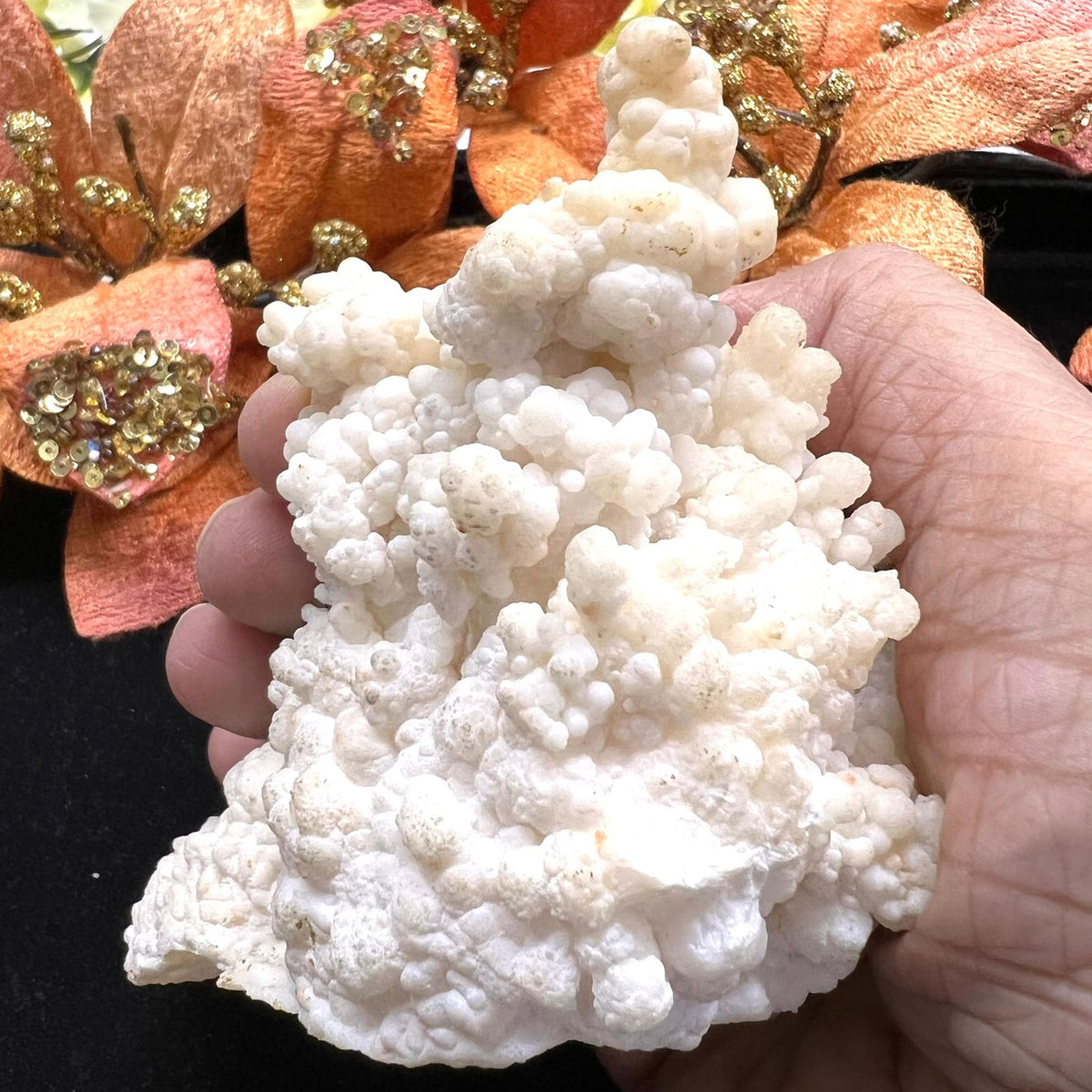 White Calcite Flower for aura cleansing online at talk to crystals