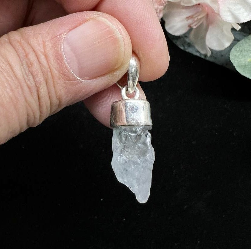 Buy Calming Celestite Crystal Necklace, Celestine Pendant, 925 Sterling  Silver, Anxiety Relief Jewellery Online in India - Etsy
