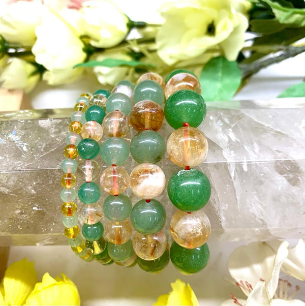 Citrine & Green Aventurine Bracelet Alternate beads (Career Growth)